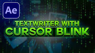 How to Create Typewriter Text with a Blinking Cursor in After Effects [upl. by Eilrahc]