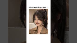 Korean bangs haircut tutorial 💇🏻‍♀️ aethetics aesthetic viralvideo trendingshorts haircut [upl. by Yelreveb322]