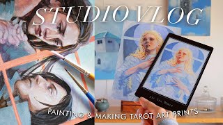 PAINT WITH ME ◆ painting tarot card illustrations ◆ how I make art prints amp create 3D references [upl. by Laynad]