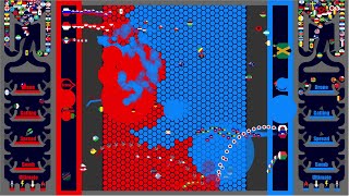 Chaotic Territory War  Country Marble Race in Algodoo [upl. by Elaina]