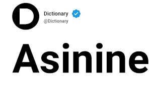 Asinine Meaning In English [upl. by Manbahs6]