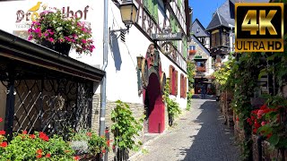 RÜDESHEIM am RHEIN  Stadtrundgang 🇩🇪 4K [upl. by Adnomar]