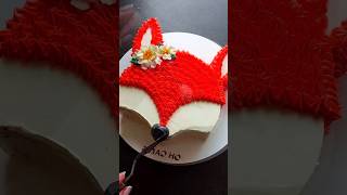 fox cake decoration 😋 shorts viral cake [upl. by Duma]