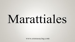 How To Say Marattiales [upl. by Eerok]