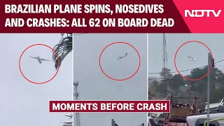 Brazil Plane Crash Video Passenger Plane With 62 On Board Crashes In Brazils Vinhedo [upl. by Aip]