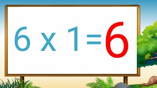 Table of 6 Learn Multiplication Table of Six 6 x 1  6 6 ka Table 6 Times Tables Maths table [upl. by Collyer]