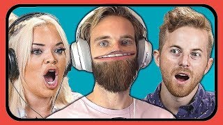 Reacting to YouTubers Reacting to Pewdiepie vs 🅱Series [upl. by Eiromem]