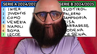 PREDICTION da 200IQ della SERIE A e SERIE B 20242025  TIER LIST Kits [upl. by Euhsoj]