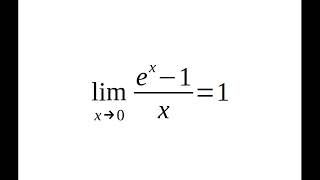 Demostración del límite ex1x [upl. by Orabelle]