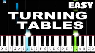 Adele  Turning Tables  EASY Piano Tutorial [upl. by Eerahs]