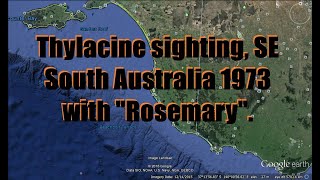 Thylacine sighting SE South Australia 1973 plus sightings from the Mallee area with quotRosemaryquot [upl. by Eityak408]