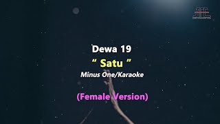 Dewa 19  Satu  Karaoke  Piano Violin Female KeyNada Wanita [upl. by Birkner]