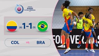 COLOMBIA vs BRASIL 1 6  5 1  RESUMEN  CONMEBOL SUB20FSFEM  FINAL [upl. by Haswell]