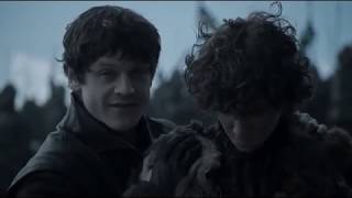 Game of ThronesKit HaringtonJon SnowIwan RheonRamsayArt ParkinsonRickon Stark death scene [upl. by Nalra993]