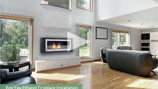 EcoFeu Ethanol Fireplace Installation [upl. by Annauqahs]