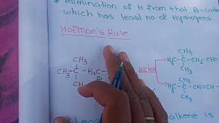 Saytzeff and Hoffman Rules for elimination reactions [upl. by Stanford470]