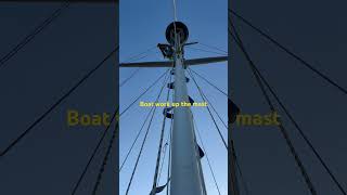 How we replace the spreader boots cruising sailboat boatdiy [upl. by Aicilif]