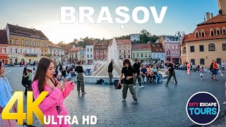 Brașov Romania 🇷🇴 September 2023 SUNNY DAY ☀️24°C Discover Transilvania 🏙 4K 60fps Walking Tour [upl. by Ysied]