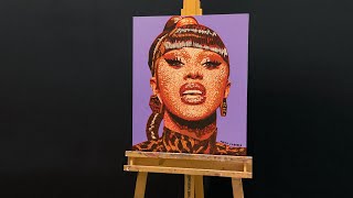 Painting Cardi B in Pop Art [upl. by Idoux]