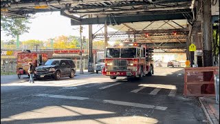 FDNY Engine 88 responding down Boston road [upl. by Ahsienod]