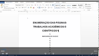 Como numerar páginas a partir de uma determinada [upl. by Anrym]