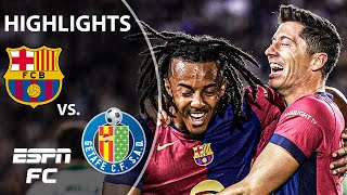 LEWY GOAL 😤 Barcelona vs Getafe  LALIGA Highlights  ESPN FC [upl. by Bernadina]