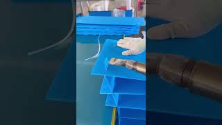 Plastic interlayer welding process Good tools and machinery make work easy [upl. by Alhsa]