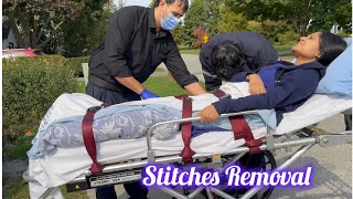 Going To Hospital for Stitches Removal canada india surgeryrecovery health stiches recovery [upl. by Benioff]