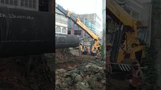 Big pipeline Working By Hyundai Hydra And Jcb 3dxJune 27 2024 [upl. by Buroker]