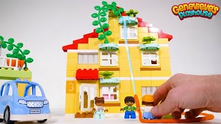 Lego Duplo House for Toddlers and Kids Learn Common Words with Building Block Toys [upl. by Hilten]