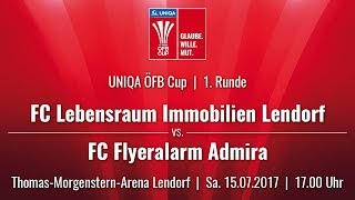 15072017 1700 FC Lebensraum Immobilien Lendorf vs FC Flyeralarm Admira Wacker Mödling [upl. by Natsud215]