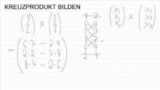 Wie bildet man ein Kreuzprodukt von 2 dreidimensionalen Vektoren [upl. by Cami]