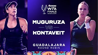 Garbine Muguruza vs Anett Kontaveit  2021 WTA Finals Round Robin  WTA Match Highlights [upl. by Skutchan]