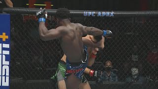 17SECONDS ABDUL RAZAK ALHASSAN KOéd Alessio by HeadKick  UFC Barboza vs Chikadze  SlowMo Rear [upl. by Foah]