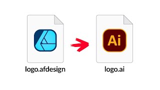 How to save Affinity files for use in Illustrator AI format [upl. by Ozzy]