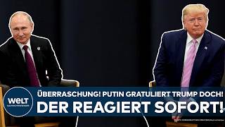 UKRAINEKRIEG Überraschung Wladimir Putin gratuliert Donald Trump doch Der reagiert sofort [upl. by Silber120]