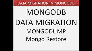 Mongodb data migration  Migrate data from mongodb [upl. by Gwyneth320]