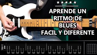 Aprende un ritmo de blues fácil y diferente  Aprender a tocar guitarra eléctrica  Marcos García [upl. by Ybot]