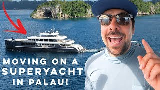 Moving aboard a LIVEABOARD DIVE BOAT in PALAU 😮 Part 1 [upl. by Yevreh]