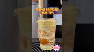 Creme Brûlée Thai Tea cremebrulee thaitea thaitealovers thailand fyp koreanbarista boba cafe [upl. by Eloc]