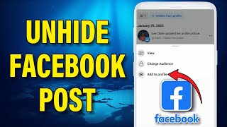 How To Unhide Posts On Facebook Timeline 2022  Unhide Facebook Post [upl. by Zurc]