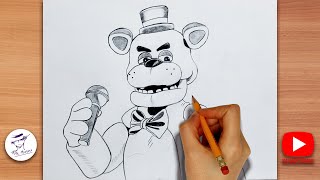 How to draw Freddy Fazbear  Five Nights at Freddys FNAF [upl. by Einniw]