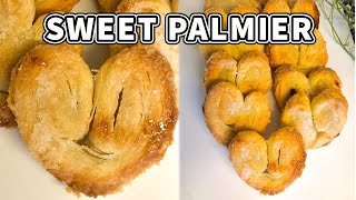 How to Make Palmiers  Sweet Puff Pastry  Sweet Palmier Biscuits [upl. by Yenterb]