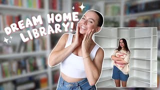 building amp organising my DREAM home library 🥹📚  bookshelf tour [upl. by Tandy]