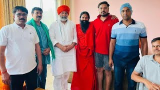 Baba Ramdev Ji with Rakesh Tikait Ji rakeshtikait babaramdev [upl. by Arodoet]