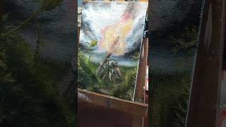 Small oil painting on canvas quotMortarmanquot shorts art [upl. by Sehcaep]