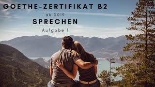 GoetheZertifikat B2  Sprechen Teil 1 Beispiel  Thema Partnersuche [upl. by Eahsat]