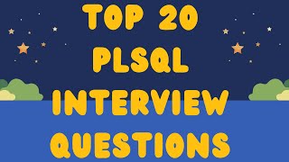 PLSQL Interview Questions and Answers  Top 20 PLSQL Interview Questions [upl. by Devlen]