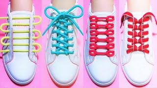 35 Ways to tie your shoelaces How to tie shoelaces shoes lace styles shoelace shorts viral [upl. by Yklam263]