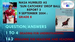 NASA humbled as’Sun Catchers’ drop ball QUESTIONANSWERS RFU1to4 RTHAH Q1amp2 Oxford P E [upl. by Mansur]